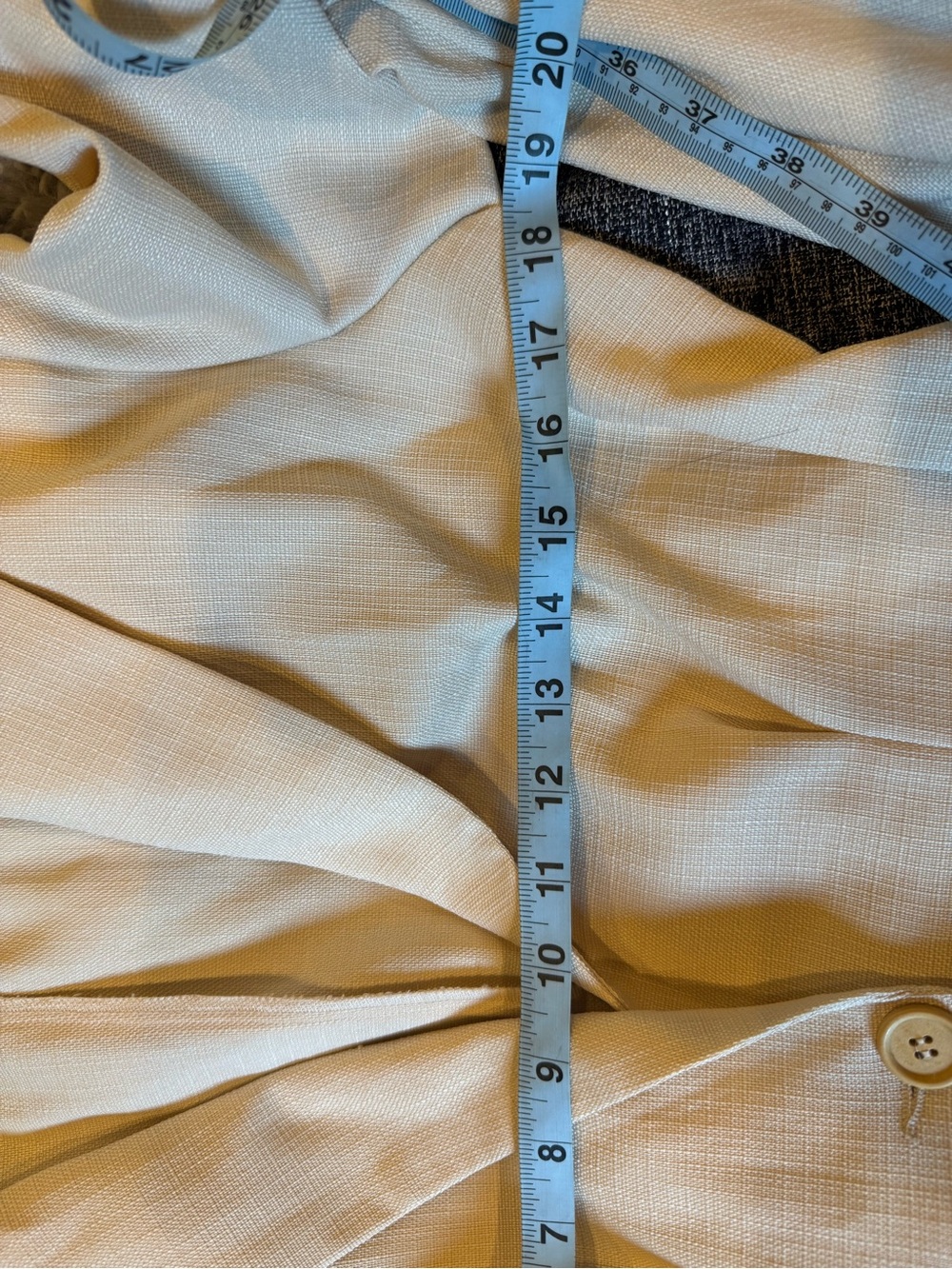 Cream Tie-Cuff Textured Blazer - Picture 6 of 9